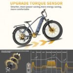 Electric Bike for Adults 1300W Peak, 48V 20AH/35AH/45AH Battery, 28MPH 80-180Miles Range 27.5'' Step-Thru/Step-Over Ebikes for Adults with Torque Sensor,Hydraulic Brake,Anti-Theft, APP & UL - Image 5