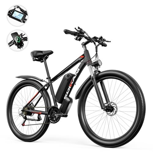 Version 1.0.0 Electric Bike for Adults, 29" Ebike with Peak 1000W Brushless Motor, 34MPH 17.5Ah 840Wh Electric Mountain Bike, 70 Miles Electric Bicycle for Commuter, Lockable Front Fork Suspension, 21-Speed Gears - Image 1