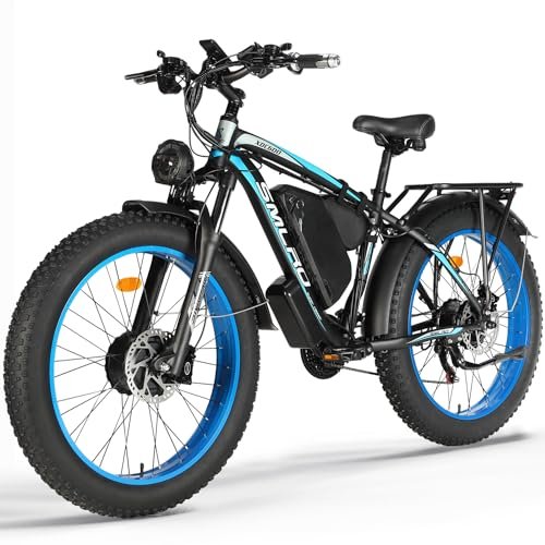 Version 1.0.0 Electric Bike for Adult, Dual Motor 2000W 35MPH AWD Ebike, 48V 22.4AH Removable Lithium Battery, 26" Fat Tire MTB, 21-Speed with Ignition Lock Hydraulic Disc Brake Front Suspension - Image 1