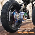 Wooken Electric Bike, 20''X4.0 Fat Tire Electric Bike for Adults,500W(Peak 750W) Foldable Electric Bike with 48V 10Ah Battery,Professional 7 Speed,Shock Absorber, 20MPH Ebike for Mountain Beach Snow - Image 2