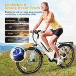 26" Electric Bike for Adults,1000W Motor Peak Ebike Max Long Range 70 Miles & 28 Mph by 48V Removable Battery,Commuter Fast E-Bikes,7-Speed Step Thru Electric Bicycles UL Certified - Image 4