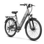 C1 Electric Bike for Adults with 1000W Motor Peak,499Wh Removable Battery Max 68 Miles 28MPH,26" Step-Thru Electric Commuter Bike with 7-Speed and Full Suspension.