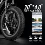 Terra/Terra II Dual Motor Electric Bike for Adults, 2000W/1500W Dual Motor E Bike 7-Speed 33MPH Ebike with Removable 48V 15Ah/20Ah Battery, 20 * 4.0 Fat Tires Ebikes, Dual Hydraulic Disc Brake - Image 6