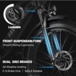 Favoto Fat Tire Electric Bike - 750W 48V14Ah Ebikes for Adults 26″Electric Bicycle 60Miles Range 20mph 5 PAS 7 Speed LCD Display Mountain Off-Road Electric Bicycle - Image 4