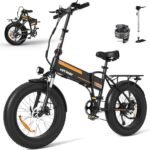 Electric Bike for Adults 20" x4.0 Fat Tire Electric Bicycle with 750W Motor, Foldable Ebkie with 48V 12AH Removable Battery E Bike Long Range 20-55mile with 7 Gears, UL2849 Certified
