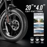 eAhora Luna 1000W Electric Bike for Adults 30-33MPH 80Miles Long Range Full Suspension Electric Mountain Bike 48V 15A Dual Hydraulic Brakes EBike for Commuting(Upgraded) - Image 5