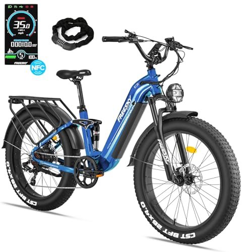 Version 1.0.0 FREESKY Electric Bike for Adults 1600W Power Motor 48V 20 AH Ebike, Step-Thru Ebike up to 35MPH & 90Miles Max Range, 26'' Fat Tire Full Suspension Electric Bicycle for Man/Women - Image 1