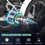 LILYPELLE Electric Trike for Adults, 500W Folding Electric Tricycle Electric Trike, 3 Wheel Electric Bicycle Motorized Three Wheel Ebike with Large Basket for Women Men - Image 4