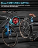 Electric Bike for Adults 1000W Peak 150N.M Mid-Drive with Torque Sensor, 27.5" Dual Suspension Ebikes for Adults, 672Wh Removable Battery up to 50 Miles, 7-Speed Step-Over City Ebike - Image 5