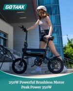 Gotrax Nano 14" Electric Bike, Max Range 25Miles(Pedal-Assist)&Max Speed 15.5Mph, 250W Folding E-Bike with Removable Battery, Adjustable Seat & Dual Mudguards, Commuter Electric Bicycle for Ages 13+ - Image 6