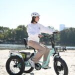 MOONCOOL Electric Tricycle for Adults, 20" x 4" Fat Tire Electric Trike, 48V 500W Motorized Electric Bicycle Bikes, 3 Wheels 7 Speed Ebike with Removable Battery, Aluminum Frame & Large Basket - Image 6