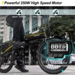 HILAND Rockshark 20 inch Folding Electric Bike for Adults with 250W Motor, 36V 7.8AH Removable Battery, Front Light & 7-Speed Electric Bicycles, Urban Ebike - Image 6