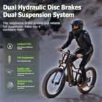 Swift Horse Pro(2024 Newest Upgraded) 1800W Electric Bike for Adults, 48V 25Ah Samsung Cells Battery Up to 35MPH &105 Miles long Range Ebike, 26" Fat Tire Full Suspension Electric Mountain Bike - Image 4