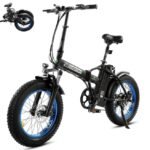 ECOTRIC Electric Bike 500W Folding Ebike 20" Fat Tire Foldable Electric Bicycle 48V 12.5AH Lithium Removable Battery Beach Snow Mountain E-Bike Commute Ebike for Adults Shimano 7-Speed,2 Batteries