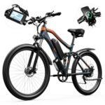 27.5" Electric Bike for Adults, Peak 1000W 32Mph Electric Mountain Bike with 17.5Ah 48V Battery, 70 Miles Electric Bicycle with 7 Speed Gears, Full Suspension System Ebike for Commuter