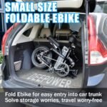 Folding Electric Bike for Adult 400W Brushless Motor Ebike with Max 48v30A Removable Battery,14" Fat Tire City Commuter Ebike, Mini Electric,UP to 20Mph - Image 7