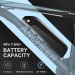 ANCHEER Electric Bike for Adults, Electric Mountain Bike 500W 26'' Commuter Ebike, Up to 50Miles Electric Bicycle with Removable 48V/374Wh Battery,UL 2849 Certified, LCD-Display and 21 Speed - Image 3