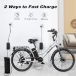 VARUN Electric Bike for Adults - 500W Electric Bicycle Up to 40 Miles, Removable Battery, 7-Speed, and Shock Absorber, Stylish 26" Ebike Suitable for Commuting - Image 5