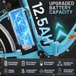 ECOTRIC Step-Through-2 20" Folding Electric Bicycle Powerful 350W Motor 36V/12.5AH Removable Lithium Battery City Bike Alloy Frame Ebike LED Display - 90% Pre-Assembled - Image 3