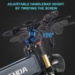 DAMSON Electric Bike for Adult 1000W 48V 30AH/20Ah Removable Battery Ebike 26"X4"Fat Tire up to 30MPH &120 Miles Long Range Off Road Beach Mountain Full Suspension Electric Bicycle - Image 6