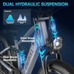 Kingbull Electric Bike, Peak 1000W Motor 48V 17.5Ah Electric Bike for Adults, 28MPH 60Miles Range Commuter Electric Bicycle, 26"x 4.0" Mountain Bicycle - Image 3