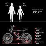 MACFOX Upgrade X1S Electric Bike, Ebike 500W/48V/10.4Ah, 20" Fat Tire Electric Bicycles Up to 20MPH & 40 Miles with Retro Motorcycle Design, Removable Battery, 50N.m Max Torque - Image 6