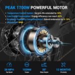 eAhora P5 II [2024 Upgraded] Electric Bike Peak 1700W Electric Mountain Bike 48V 20Ah Removable Battery 24 * 4.0 Fat Tire Electric Bike 32MPH Full Suspension Ebike Programmable Display - Image 3