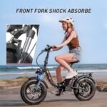 S14/S16 Electric Bike for Adults, Max 19/22 MPH Speed & 28/50 Miles Range (PAS), 500W/750W Peak Motor and Lightweight & Portable, Shock Absorbers Electric Bicycle, Foldable ebike for Adults - Image 4