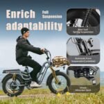 Fucare Libra 1200W Peak Electric Bike for Adults 32MPH 48V 20Ah (Rated 19.2AH) LG Battery EBike, Full Suspension 20"×4.0" Fat Tire 750w Electric Bicycles - Image 5