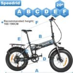 ANCHEER Folding Electric Bike for Adults, Electric Bicycle with 500W Brushless Motor(Peak 800W), 48V/499Wh Hidden Battery, Up to 55 Miles, 20"*4.0 Fat Tire Ebike, 7 Speed Gear - Image 6
