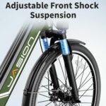 Jasion Roamer Electric Bike for Adults 1200W Peak Motor 528WH Removable Battery,up to 60miles 28MPH City Cruiser Ebike,26'' Commuter E Bike, 7-Speed Gears and Front Suspension Bicycles - Image 6