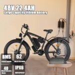 Electric Bike for Adults, 2000W Dual MotorAWD 48V 22Ah Fat Tire Ebike 35MPH Electric Bicycles Shimano 21-Speed with Ignition Lock Hydraulic Disc Brakes Bike - Image 3