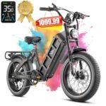 Juliet III/Juliet II/Juliet Dual Motor Electric Bike for Adults 2000W/1700W/1200W Peak 55/54/50 Km/h Ebike 52V/48V 60Ah 100-200Miles Long Range 20" Fat Tires Full Suspension E-bike UL2849 Certified