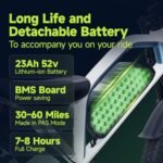 Electric Bike for Adults, 7-Speed-Gear E-Bike, Fat Tire Dual Motor Removable Battery Ebike, 60 Miles Off Road Mountain Electric Bicycle with Dual Hydraulic Disc Brakes… - Image 4