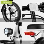 WINDHORSE Electric Bike for Adults, Folding Ebike with 630w Peak Motor, Dual Disc Brake, 35 Miles Range, 25MPH, Suspension, Removable Battery, Electric Bicycle for Commuter - Image 5
