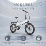 KBO K Series K1 K2 Folding Electric Bike 500W, 5 Colors K Series E Bike, Up to 45 Miles Range Electric Bike for Adults, 48V 10.4AH, 20Mph, 280lbs Payload, UL2849 Certificated Foldable Ebike - Image 2