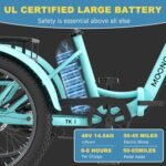 NAIZEA Folding Electric Bike, 20'' Fat Tire Electric Trike for Adults, 500W Folding Electric Bike Folding Ebike Adult Electric Tricycle, Motorized Tricycle Adult Electric Three Wheels Bicycle - Image 3