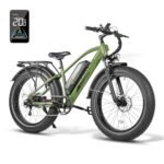 Lander Electric Bike for Adults,26" Fat Tire Electric Mountain Bike with 500W (Peak 720W) 48V 13Ah Battery, 25MPH, UL 2849 Certified,E-Bike 7 Speed&Front Suspension E-Bicycles