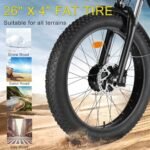 Dual Motor 2000W Electric Bike for Adults, 48V 22.4Ah 35MPH 60Miles Long Range E-Bike, 26"*4.0 Fat Tire Off Road Snow Mountain Ebike, Dual Hydraulic Disc Brake E-Bikes 7 Speed - Image 5