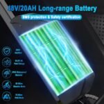 YVY Electric Bike for Adults, 20"x4.0" Fat Tire Dirt Ebike, 1000/2000W Brushless Motor - 48/52V 15/20/40Ah Removable Battery, Up to 25-37MPH/50-180 Miles, 7 Speeds, Hydraulic Suspension, Disc Brakes - Image 3