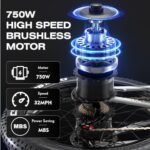 Electric Bike for Adults,1500W/750W,52V 21/19Ah 32-37MPH, 30-60Miles Range 26”Fat Tire Electric Bike Beach Snow Mountain Bike, Dual Hydraulic Disc Brakes Electric Bike Full Suspension - Image 2