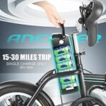 ANCHEER Folding Electric Bicycles, 16-inch Electric Bike with 8Ah Removable Battery, 15-30 Miles Range Power-Assist City Ebikes for Adults - Image 3