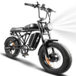 Updated 2000W Electric Bicycles for Adults with 20Ah 48VRemovable Battery 34MPH 50-80Miles Electric Mountain Bike with 7 Speed Hydraulic Disc Brake 20"×4.0 Fat Tire Ebike-Black