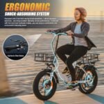 VITILAN 1200W Peak Electric Bike for Adults, U7 2.0 Folding 20*4.0 Inch Fat Tire Ebike, 48V 20AH Sam-Sung Removable Battery Max Range 80Miles&28Mph, Step-Through Electric Bicycle With Dual Suspension - Image 4