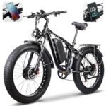E·Bycco Dual 1000W Motors 2000W Electric Bike for Adults, 37MPH 52V 23Ah Battery Electric Bicycle, Full Suspension 26"*4.0 Fat Tire Hydraulic Disc Brake Ebike, Beach Off-Road Mountain E-Bike for Men