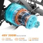 MOPHOTO Electric Trike, 7 Speeds Electric Tricycle for Adult, 350W 36V 3 Wheel Electric Bikes, Motorized Tricycle Adult Electric Three Wheels Bicycle for Senior - Image 2