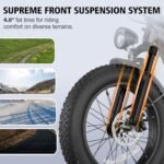 Electric Bike for Adults, 20" X4 Fat Tire Ebikes with 750w Brushless Motor, 48V 15AH Removable Battery, Step-Thru E Bicycle Bike up to 28MPH, 7-Speed, Knight - Image 4