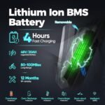 P5 Electric Bike Peak 1000W 20Ah Full Suspension Electric Mountain Bike 28Mph 24 * 4.0 Fat Tire Electric Bike Adult Electric Bicycles,Color Display - Image 4