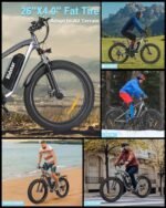 Electric Bike for Adults, 1500/2000W Dual Motor 31MPH, 48V 15.6/23AH Removable Battery, 25-50Miles, 26" All Terrain for Mountains, Snow, Sand, Road,Fat Tire Ebike Full Suspension,Hydraulic Bicycle - Image 4