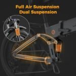 Jasion X-Hunter Electric Bike for Adults,1400W Peak Motor 30MPH Max Speed,48V 13AH Removable Battery, Full Suspension System Design,20''*4.0 Fat Tire Foldable Ebike 7-Speed Bicycles - Image 3